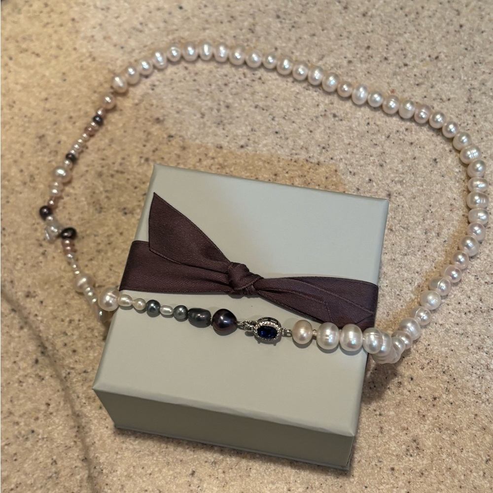 Fancy Baroque Bold Multicolor Freshwater Pearl Necklace W/ Sterling Clasp 22-24”